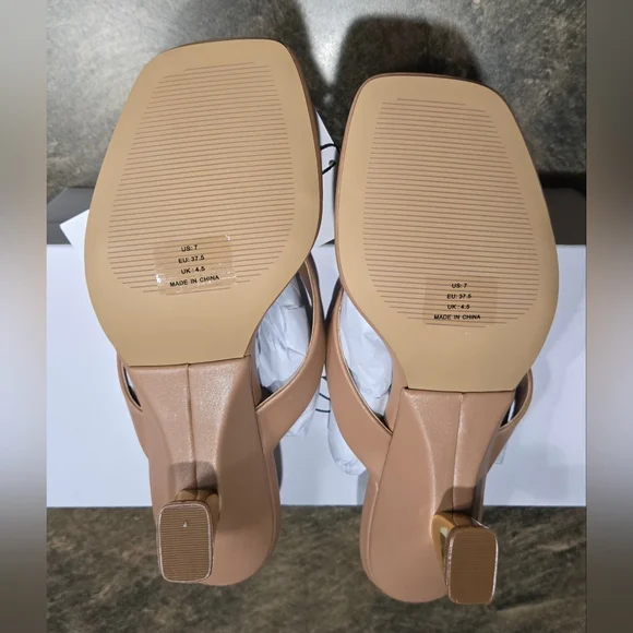 The Drop Women's Dakota Thong Scupted Heel Sandal #923, 924, 925 - Picture 4 of 14